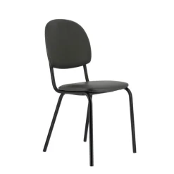 STR5 Chaise de cuisine en simili et métal