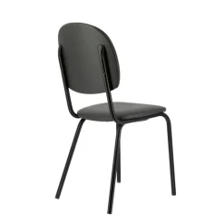 STR5 Chaise de cuisine en simili et métal