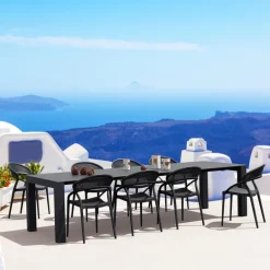 Sunset Chaise design de jardin empilable en polypropylène