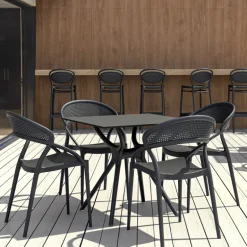 Sunset Chaise design de jardin empilable en polypropylène