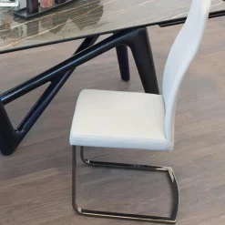 Sveva SLH Chaise de salle à manger italienne pieds luge