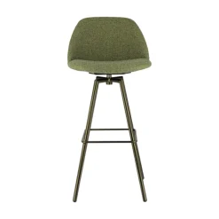 Swiftie Tabouret de bar pivotant en tissu et pieds métal