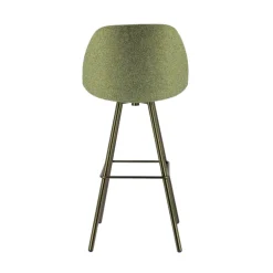 Swiftie Tabouret de bar pivotant en tissu et pieds métal