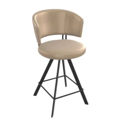 Tabouret haut design pivotant en simili – Allure