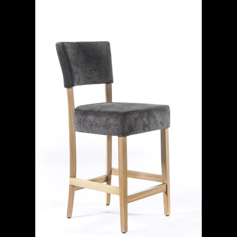 Tabouret snack en tissu et bois – BarSteffi