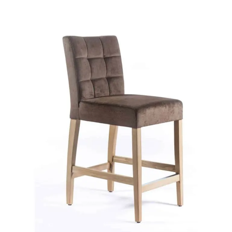 Tabouret snack en tissu et bois – Matias 2