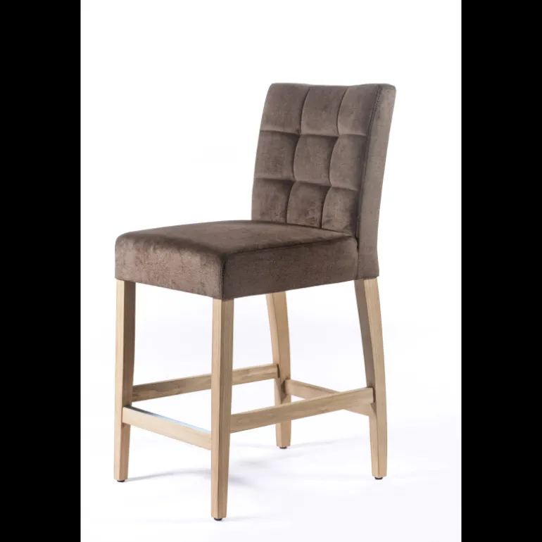 Tabouret snack en tissu et bois – Matias 2