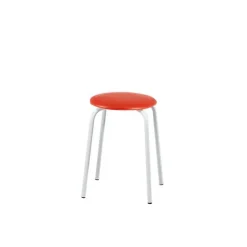 TabRond Tabouret bas empilable en métal et simili