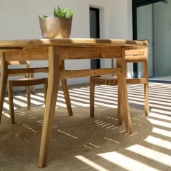 TamaniTable de jardin ronde en teck