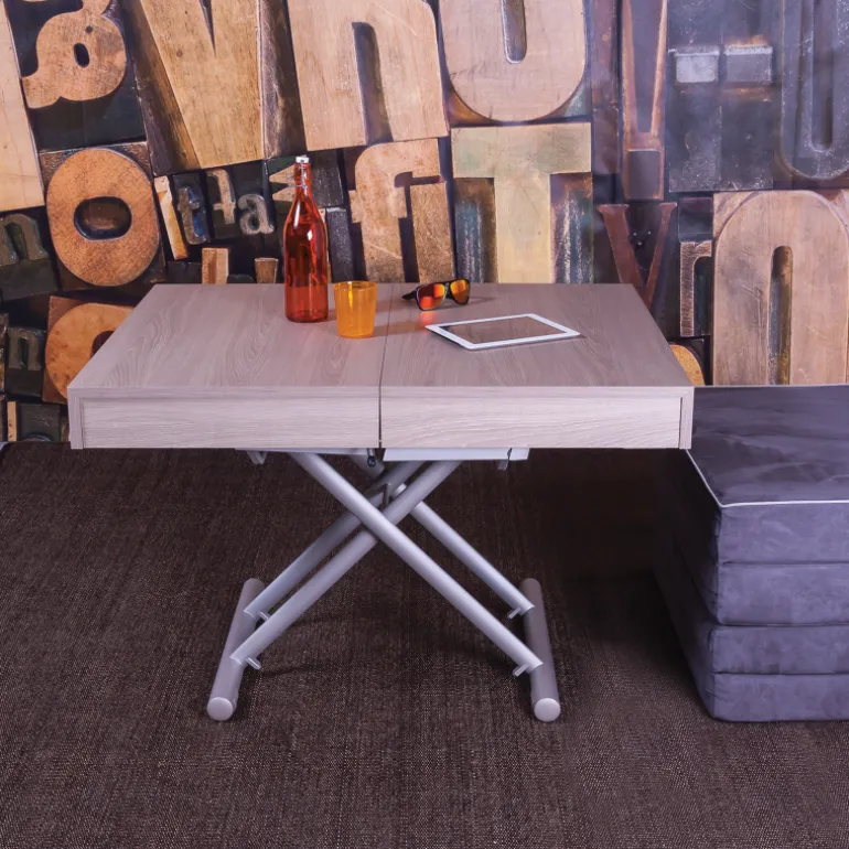 Tavoletto Table transformable en lit pour petit espace en mélaminé