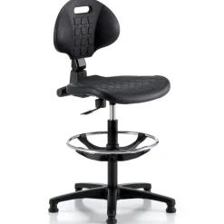 Tecnik Chaise d'atelier en polyuréthane sur patins avec repose