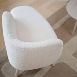 Thalia Mobitec ® Banquette cosy en tissu avec pieds en bois