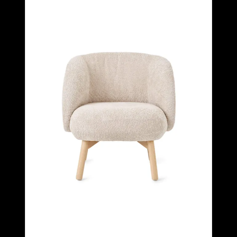 Thalia Mobitec ® Fauteuil confortable en tissu avec pieds en bois