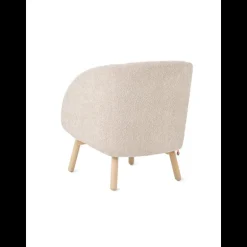 Thalia Mobitec ® Fauteuil confortable en tissu avec pieds en bois