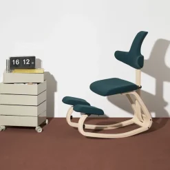 ThatSit Varier® Chaise de bureau ergonomique à bascule en tissu et bois