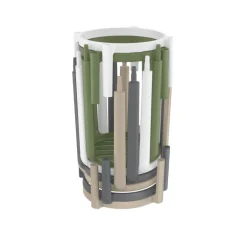 Tom Tabouret snack sans dossier en polypropylène