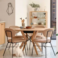 Toro Mobitec ® Chaise cosy minimaliste en tissu et pieds métal