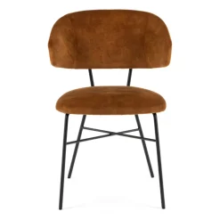 Toro Mobitec ® Fauteuil minimaliste cosy en tissu avec pieds en métal