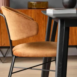 Toro Mobitec ® Fauteuil minimaliste cosy en tissu avec pieds en métal