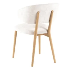 Toro Mobitec® Chaise moderne avec dossier incurvé en tissu et bois