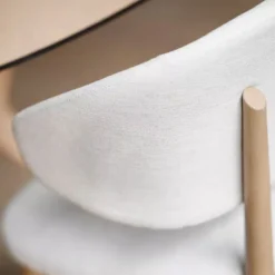 Toro Mobitec® Chaise moderne avec dossier incurvé en tissu et bois