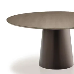 Totem Sovet® Table design ronde plateau bois