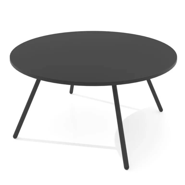 Trevi Table basse ronde avec pieds en métal