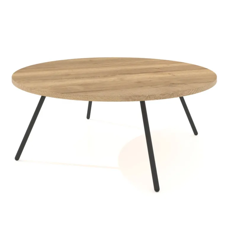 Trevi Table basse ronde avec pieds en métal