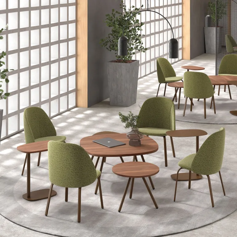 Trevi Table basse ronde avec pieds en métal