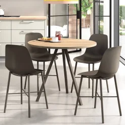 Triple Table ronde moderne en stratifié