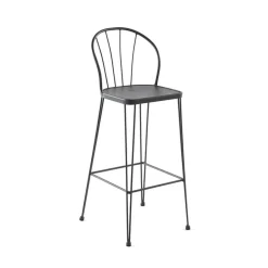 Tudela Tabouret haut en métal vintage