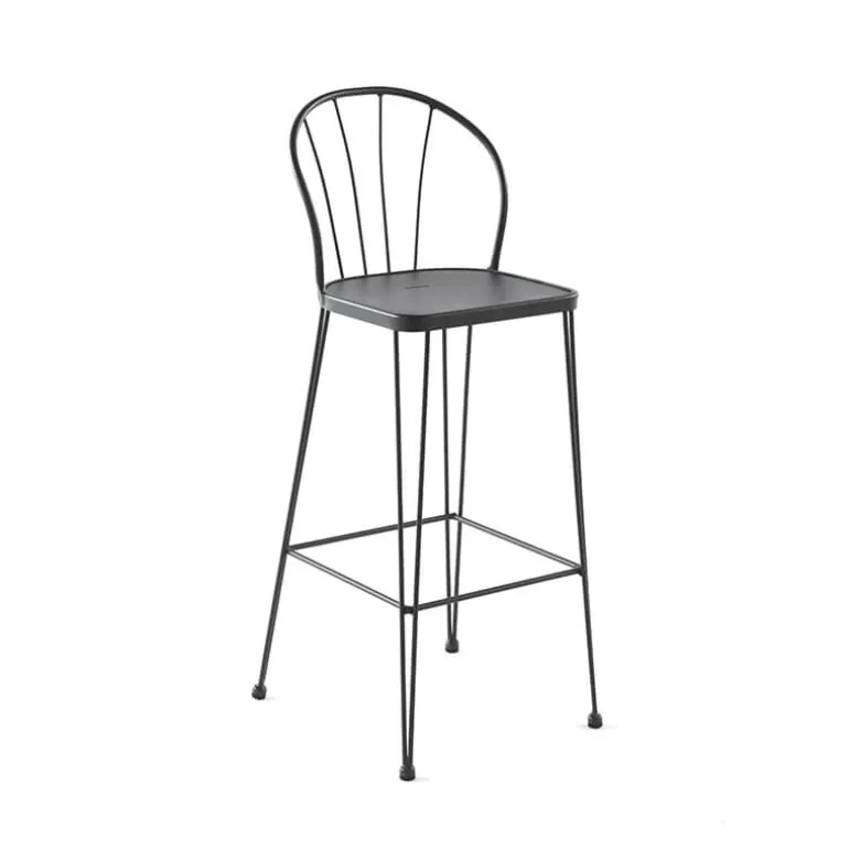 Tudela Tabouret haut en métal vintage