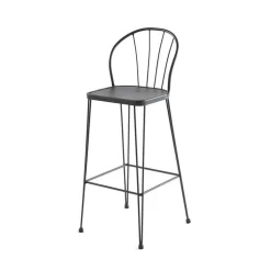 Tudela Tabouret haut en métal vintage