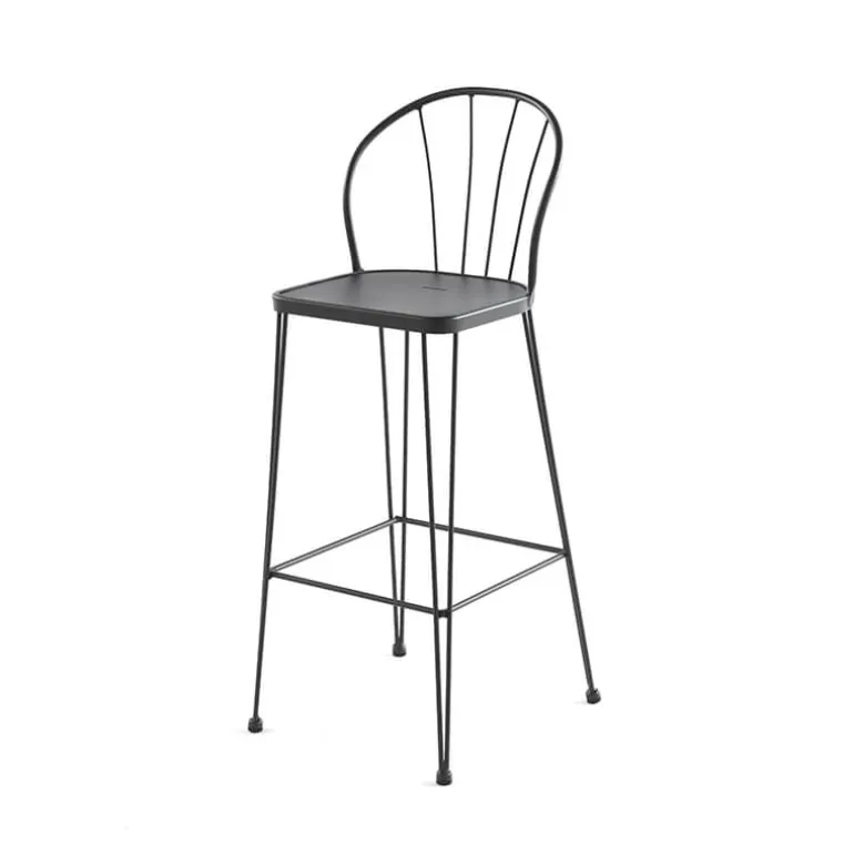 Tudela Tabouret haut en métal vintage