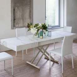 Ulisse Table relevable en mélaminé avec allonges