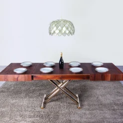 Ulisse Table relevable extensible pour petit espace en bois