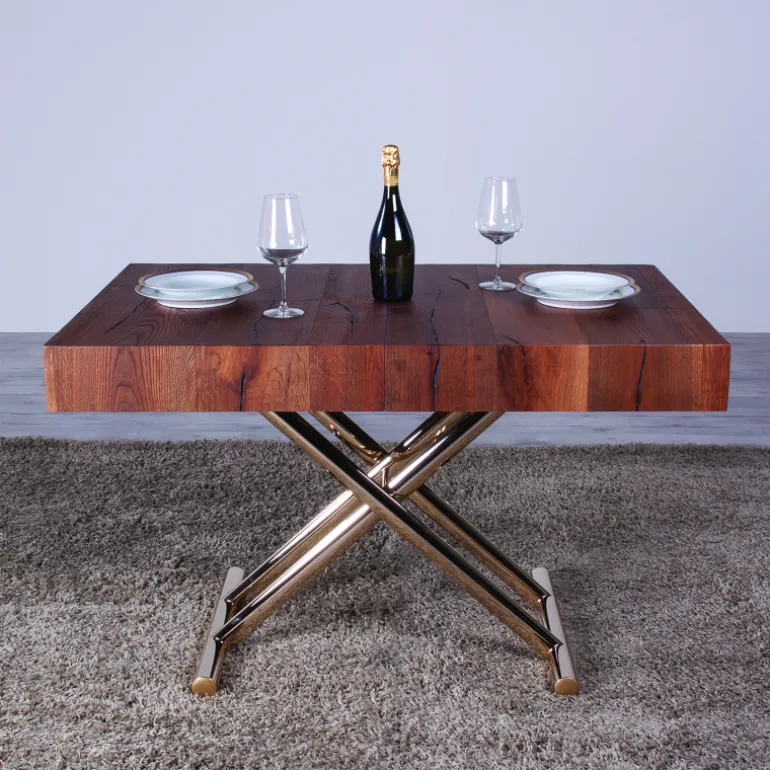 Ulisse Table relevable extensible pour petit espace en bois