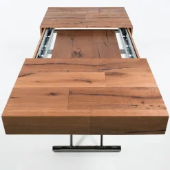 Ulisse Table relevable extensible pour petit espace en bois