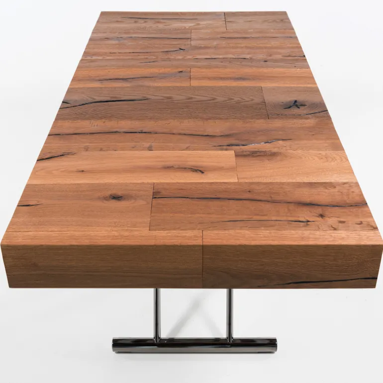 Ulisse Table relevable extensible pour petit espace en bois