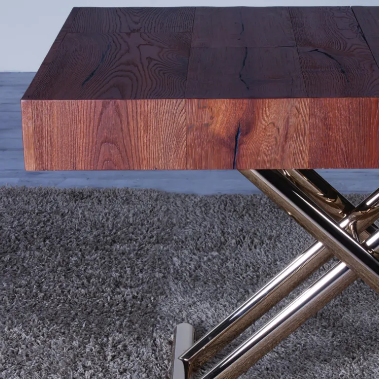 Ulisse Table relevable extensible pour petit espace en bois