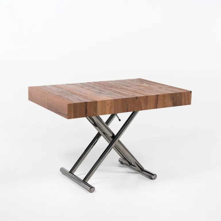 Ulisse Table relevable extensible pour petit espace en bois
