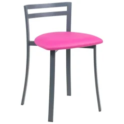 Urane Carrier® Chaise de cuisine avec dossier bas en métal fabriquée en France