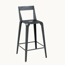 Valence Carrier® Tabouret snack industriel français en métal avec dossier