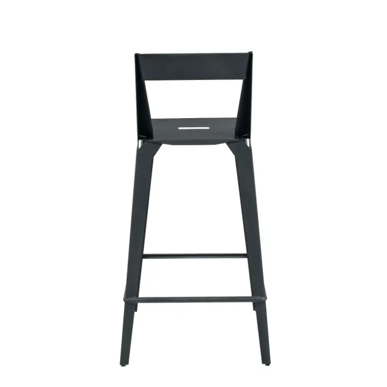 Valence Carrier® Tabouret snack industriel français en métal avec dossier