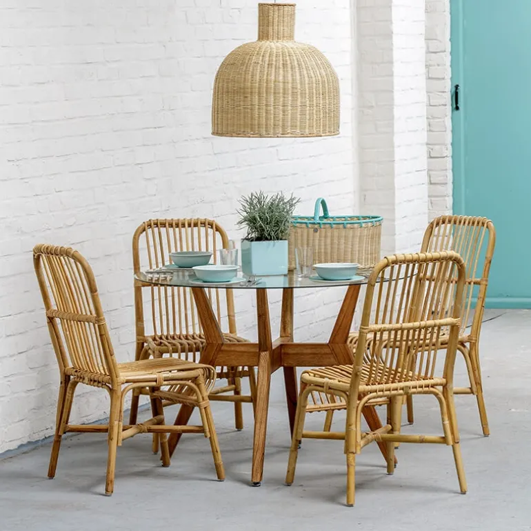 ValérieChaise ethnique en rotin naturel