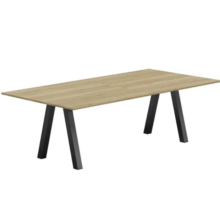 Veneto Grande table de salle à manger en mélaminé avec pieds obliques