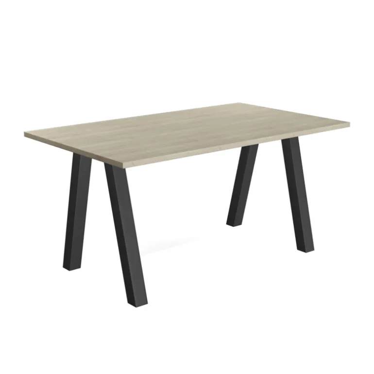 Veneto Table moderne rectangulaire en stratifié avec pieds obliques