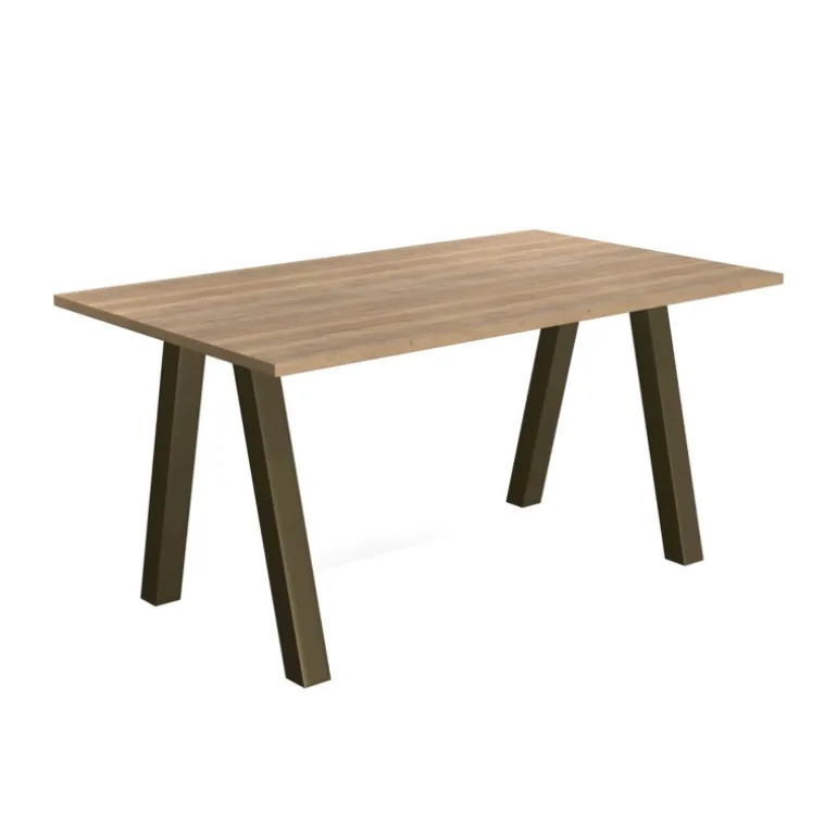 Veneto Table moderne rectangulaire en stratifié avec pieds obliques