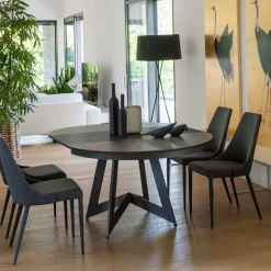 Venus Table design ronde extensible en céramique