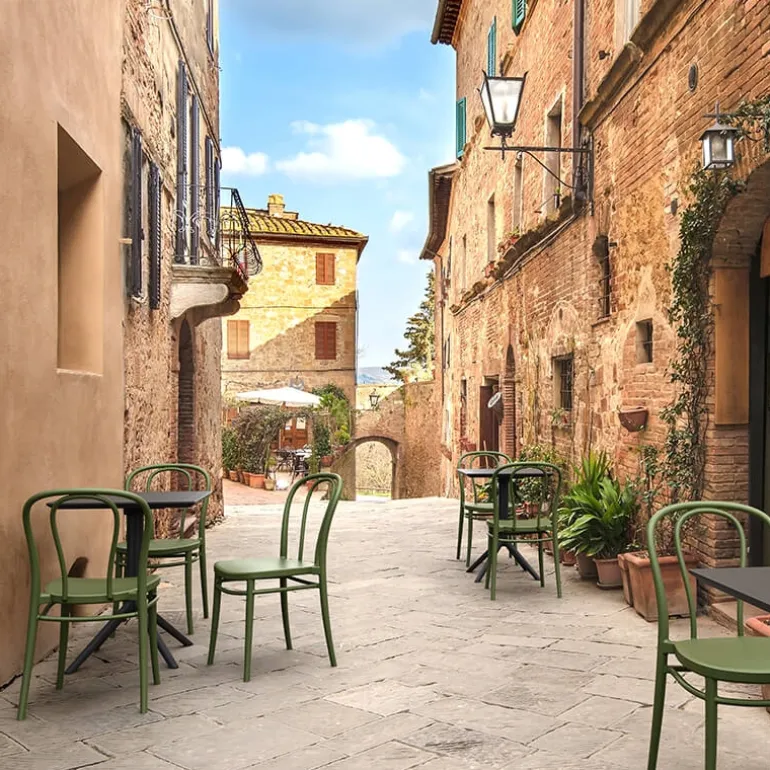 Victor Chaise de jardin bistrot empilable en polypropylène
